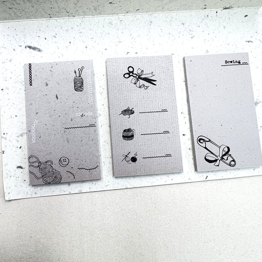 Sewing Sticky Note Memo Pads Scrapbooking