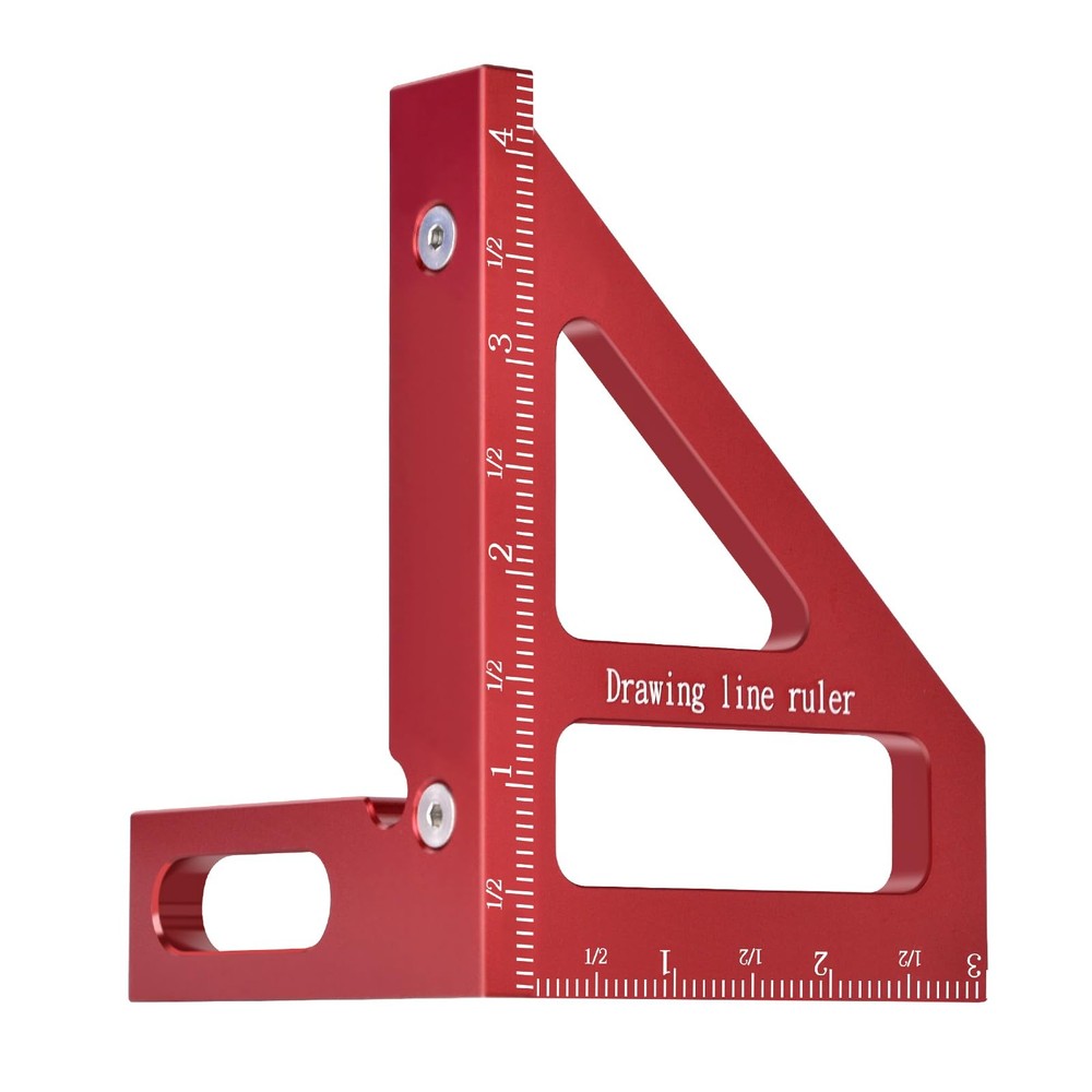 Imperial 3D Multi Angle Measuring Ruler, High Precision 45/90 Degree Woodwork...