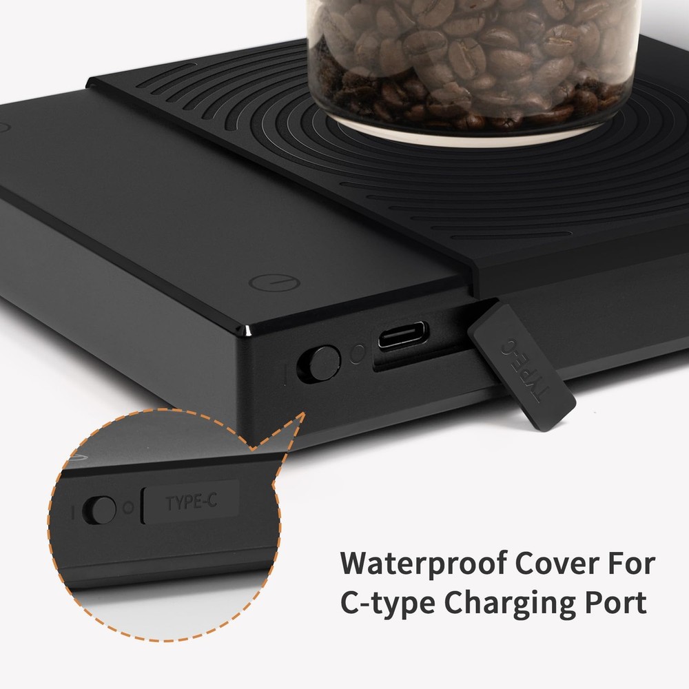 Coffee Scale Basic 2.0 Electronic Espresso Scale with Water Flow Rate and Tim...