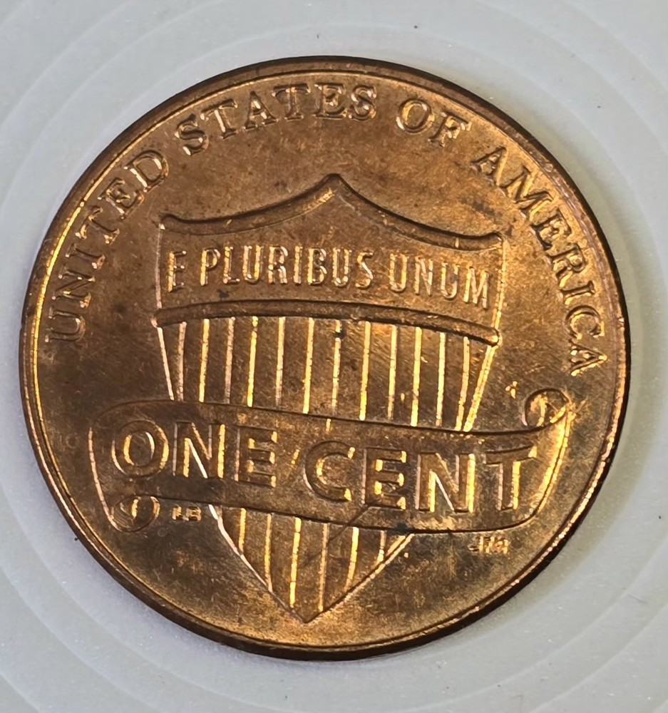 2010 Lincoln Shield Cent 💥Large Retained Strike Through Obverse Mint Error💥