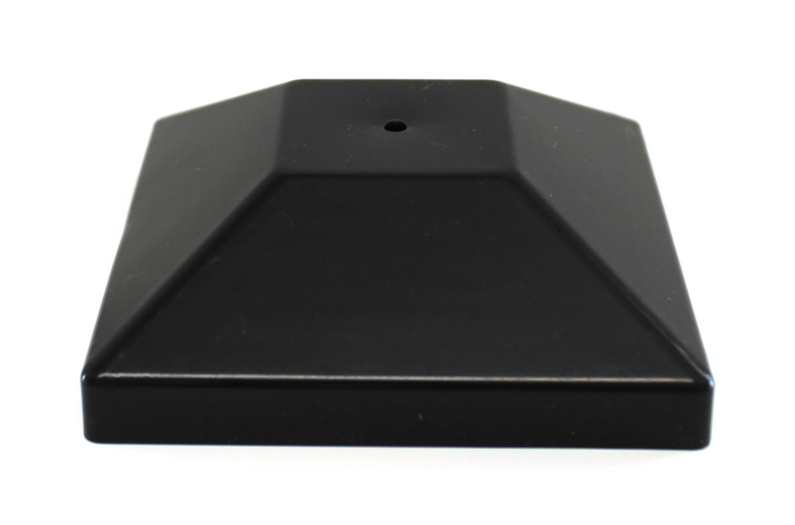 Black Nominal 4x4 Plastic Fence Post Caps with Nail Hole (3-5/8"x 3-5/8")