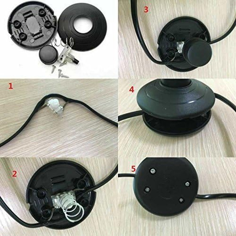 Foot Pedal Push Switch Inline Lamp LED Light On-Off Push Step-On-Button Control