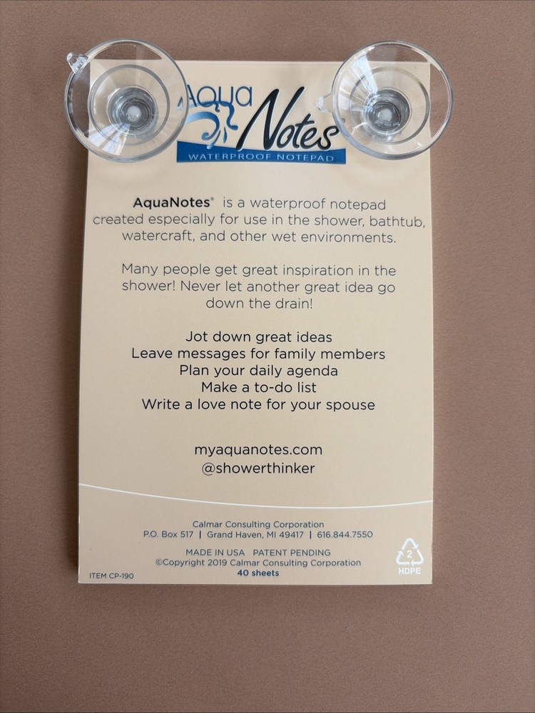 Aqua Notes Water Proof Notepad
