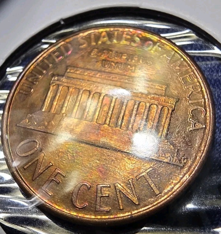 1987 D One cent penny Errors 🔥Slight Toning🔥 BU.