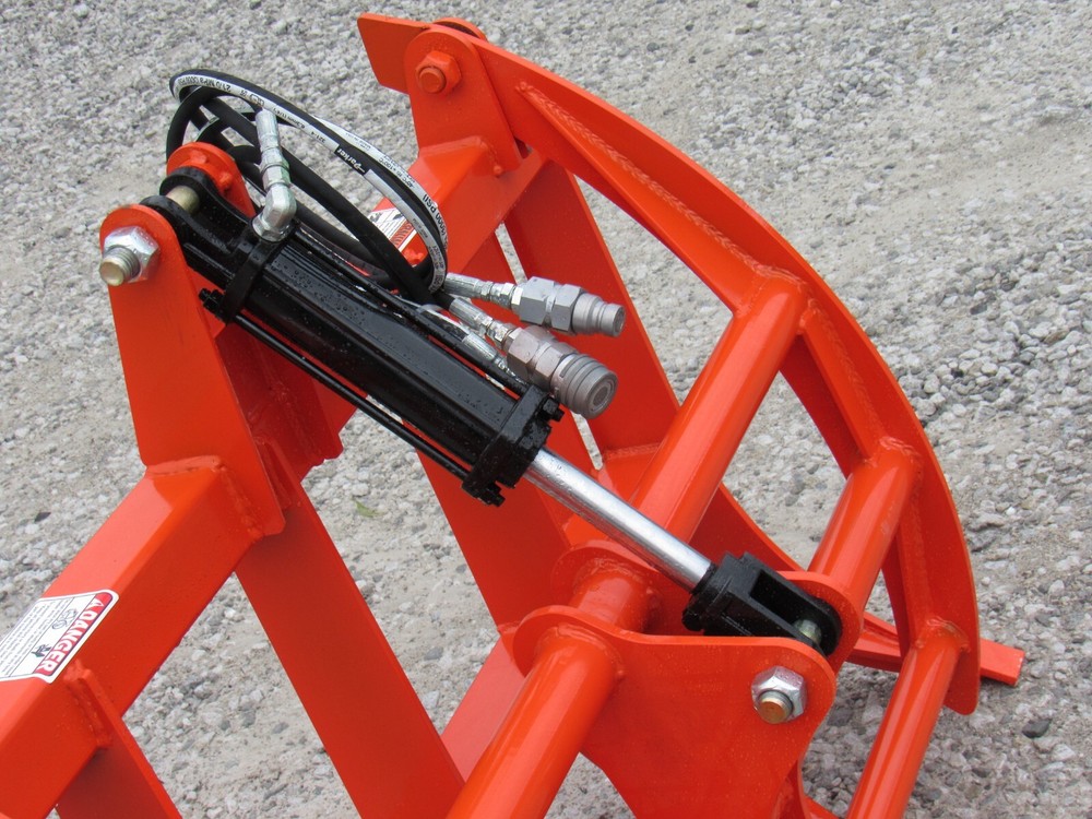 48" Root Rake Clam Grapple and 42" Long Pallet Forks Attachment ComboQuickAttach