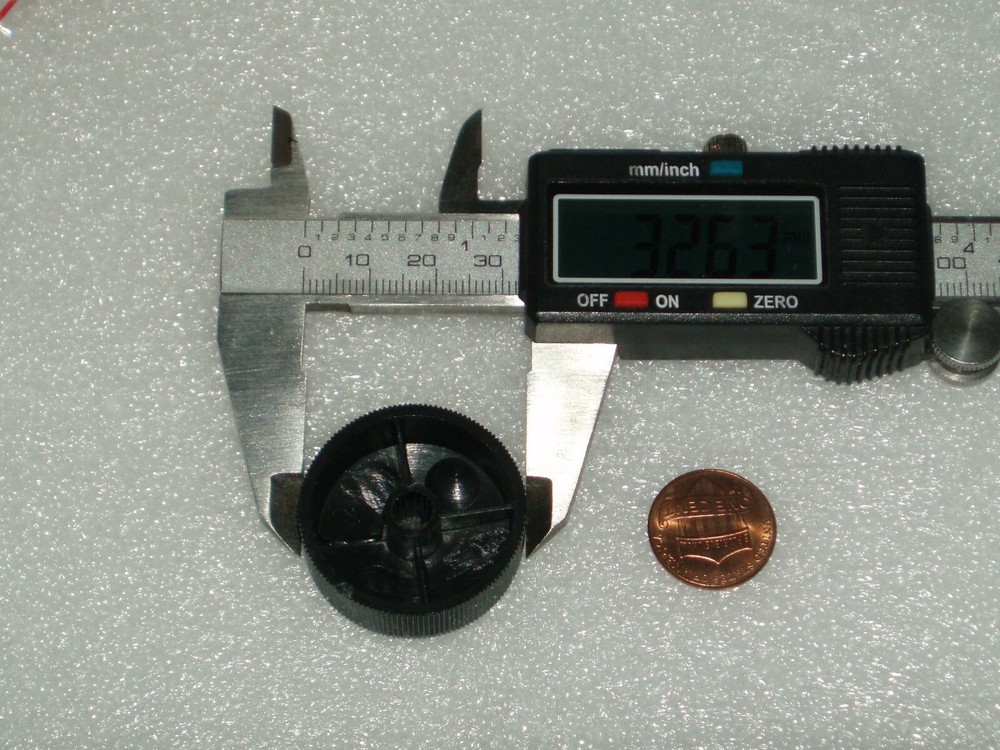 plastic Main Knob Transceiver Receiver OD 33mm for 6mm shaft