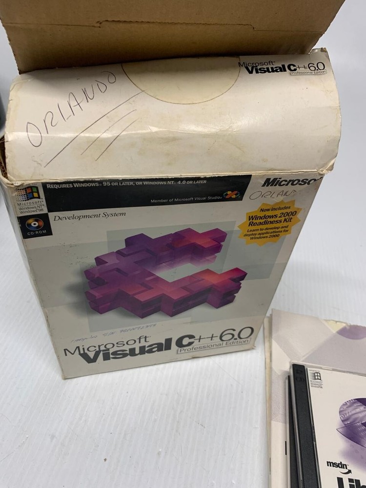 Microsoft Visual C++ 6.0 Professional EditionCD-ROM Windows FREE SHIPPING