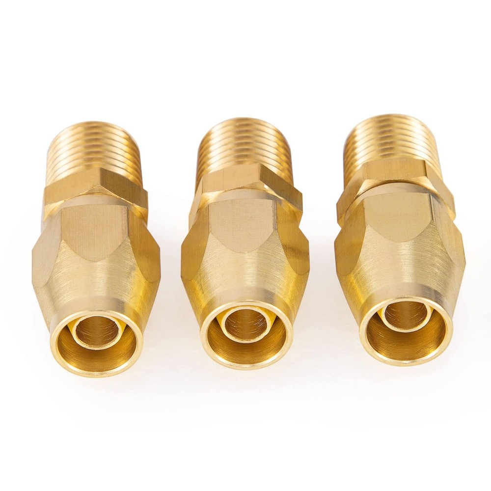 Breezliy Premium Solid Brass 2PCS Reusable Replacement 1/4 Inch, Bronze