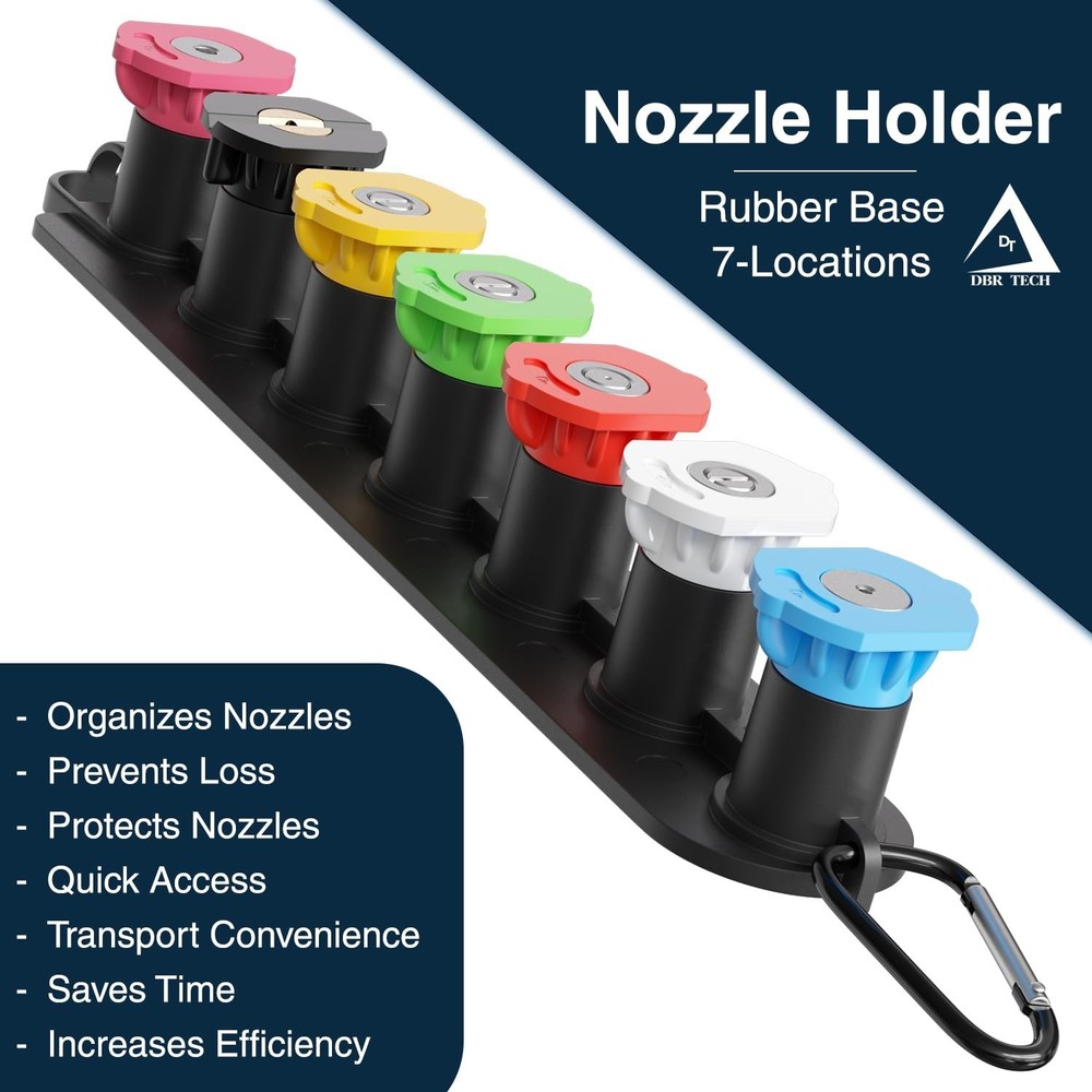 DBR Tech® Pressure Washer Nozzle Tips Set | 7 Pack, 4500 PSI