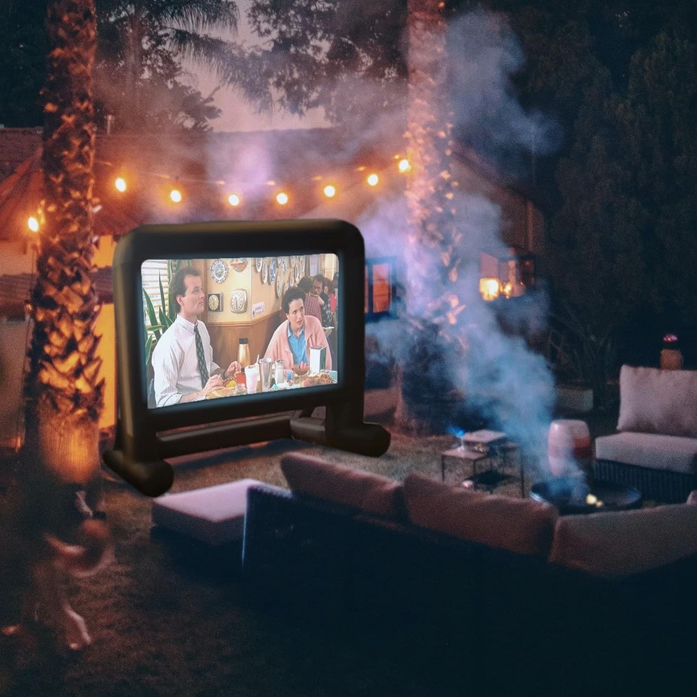 16ft Outdoor Inflatable Projector Screen with Stable Base Easy Setup