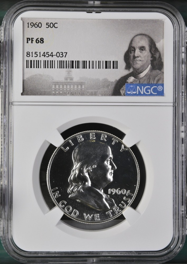 1960 Silver Proof Franklin Half Dollar NGC PF68