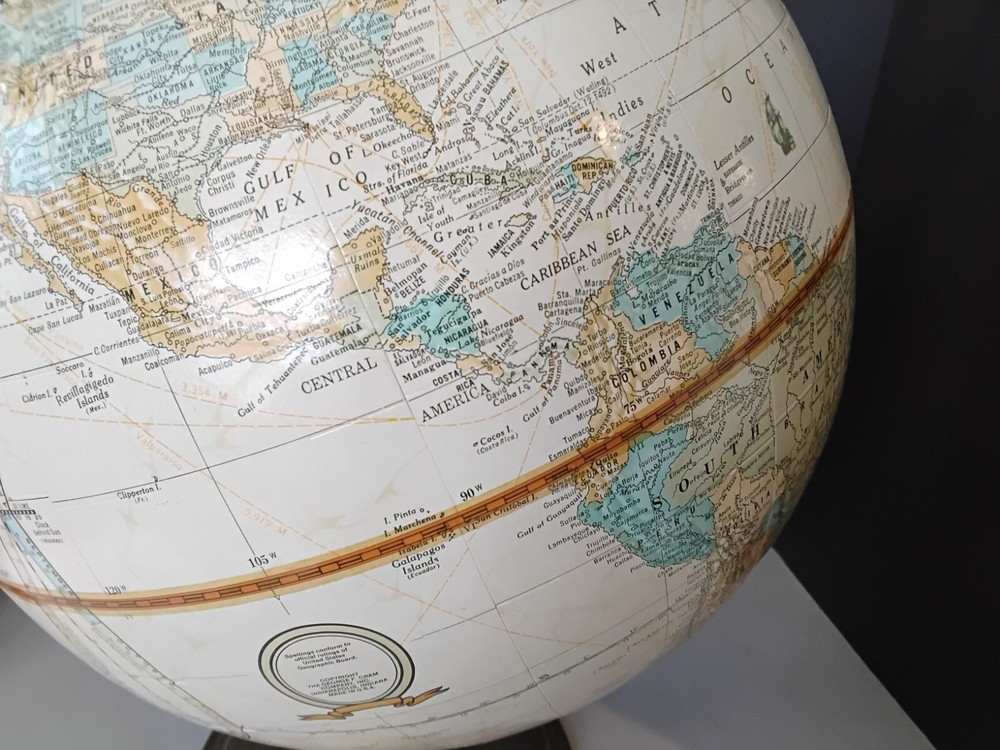 Crams Imperial World Globe. Learning Geography Excellent Condition