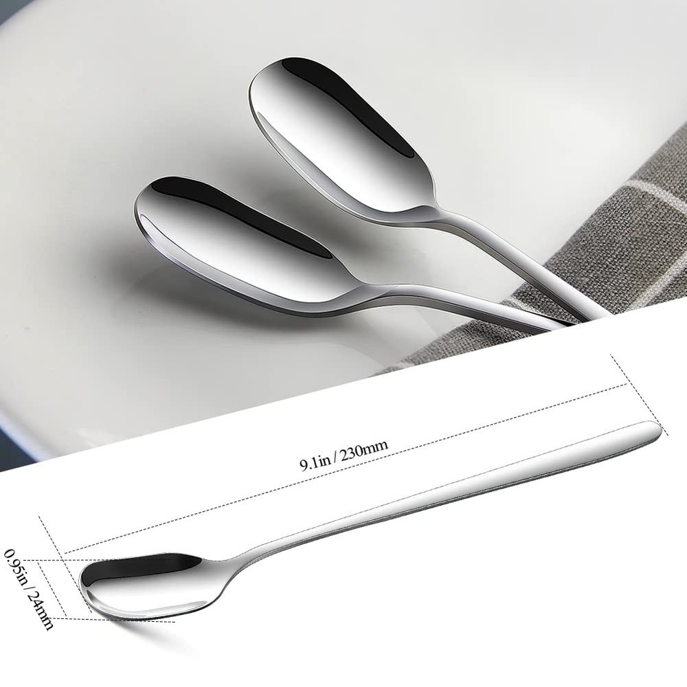 AYFDISHS Long Handle Ice Tea Spoons, Spoon, Silver