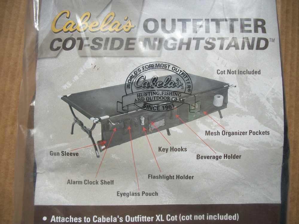 New Sealed 2003 Cabelas Cot-side Nightstand