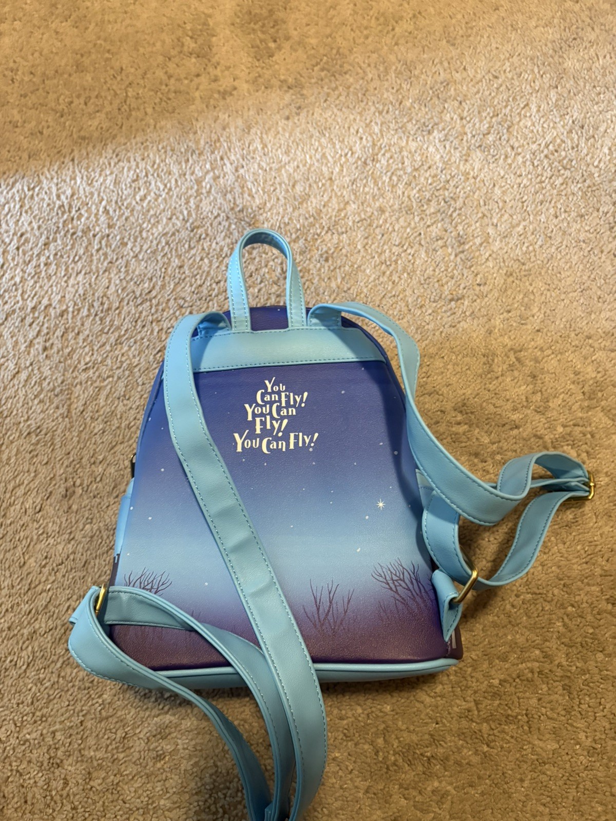 Loungefly Disney Peter Pan Mini Backpack Blue Light Multicolor