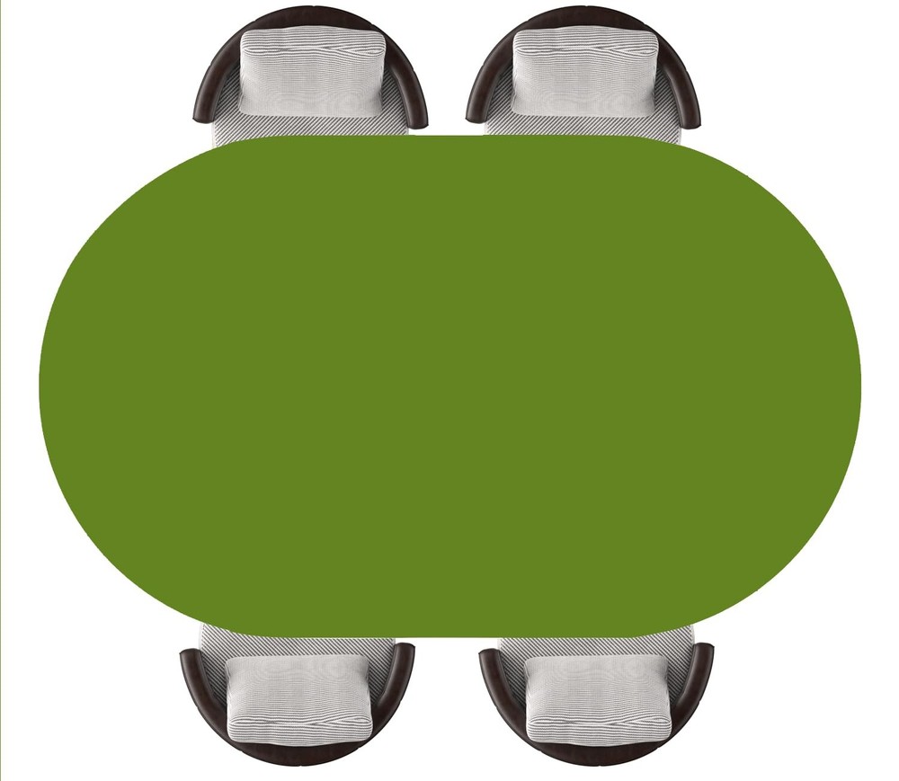 Oval Fitted Tablecloth with Elastic Edged, Waterproof Wipeable Oval Table Cov...