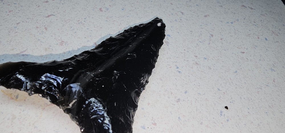 Arrowhead Paleo Clovis Black Obsidian