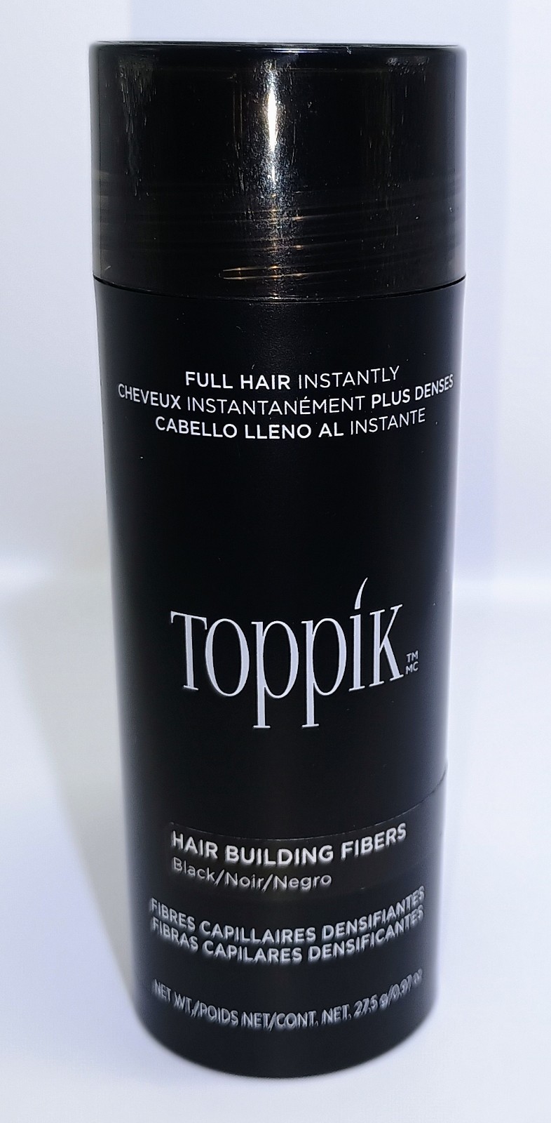 TOPPIK Hair Fibers 27.5g - Black, Dark Brown, Medium Brown, Light Brown, Gray