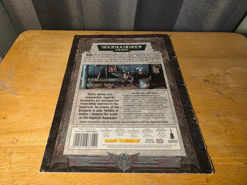 Assassins Codex 3rd Edition Supplement Warhammer 40K OOP 40,000