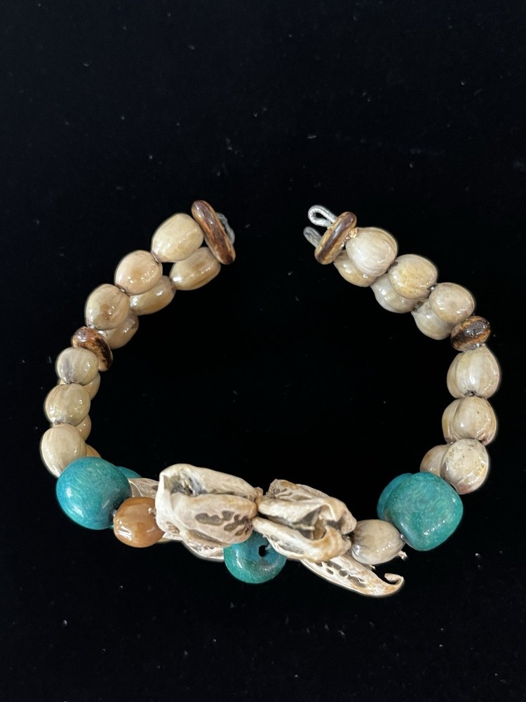 Shell Flower Wrap Cuff Bracelet Boho Retro Handmade