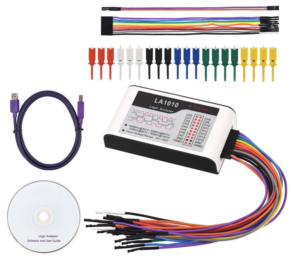 16 Channel Logic Analyzer USB 20 100MHz Sampling Rate for Electronics