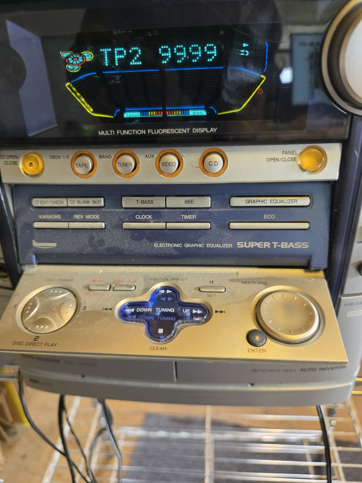 AIWA CX-NSZ705HT Compact Stereo System w/ Dual Powered Subwoofers – AM/FM Works