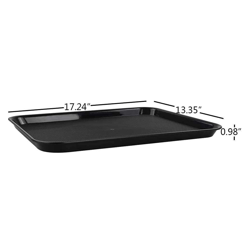 Plastic Rectangular Fast Food Serving Trays Set of 4
