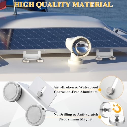 Pack 1200 Lbs No Drill Magnetic Solar Panel Mount Bracket Solar Panel 4 Silver