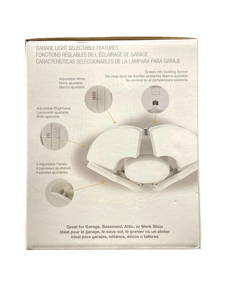 5-Panel LED Garage Light, 2 Pack NEW