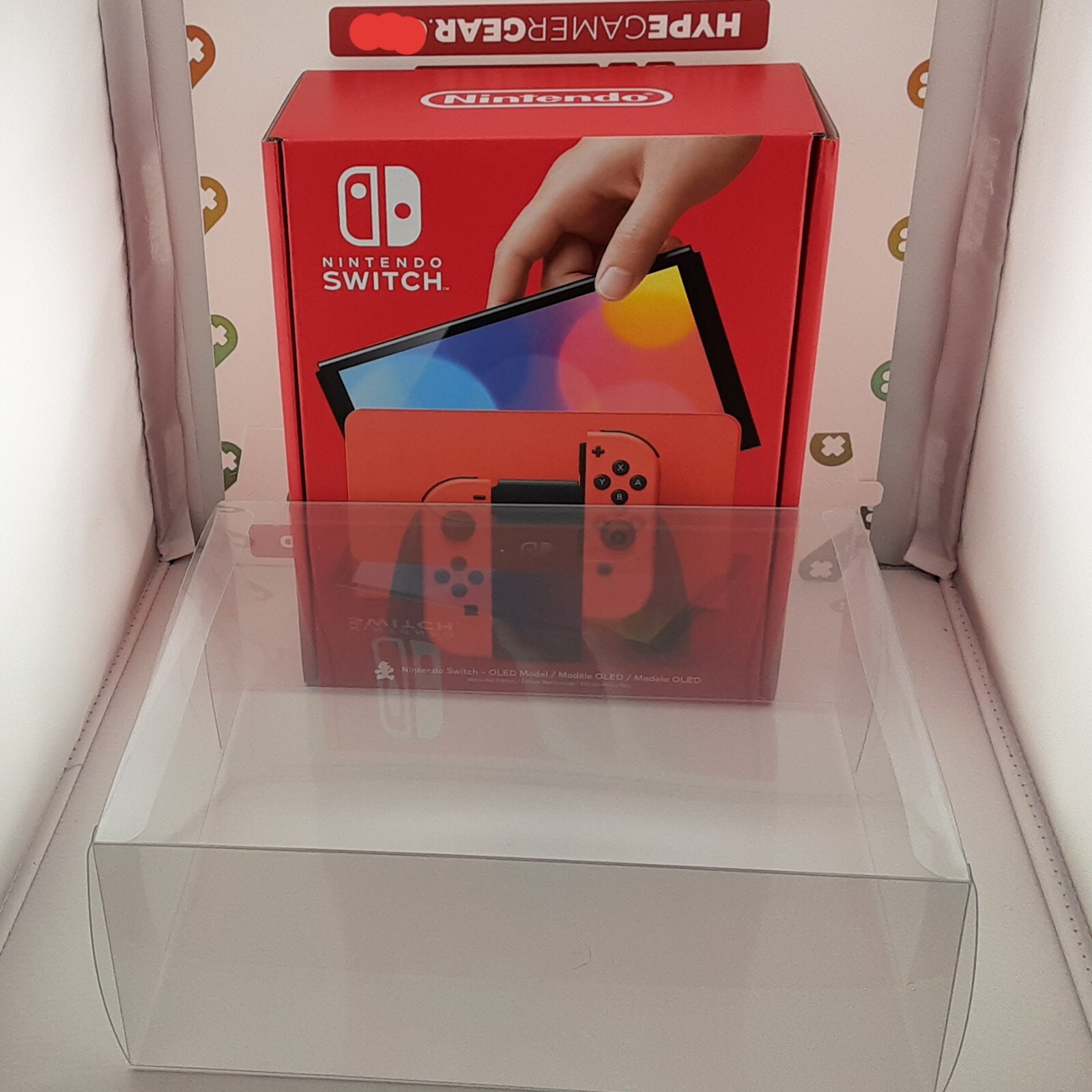 OLED Switch Console Box Protector & Display Case, Fits All OLED MARIO EDITION!