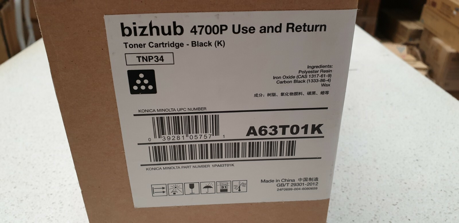 Genuine Konica Minolta TNP34 A63T01K Toner for Bizhub 4700P Brand New See Photos