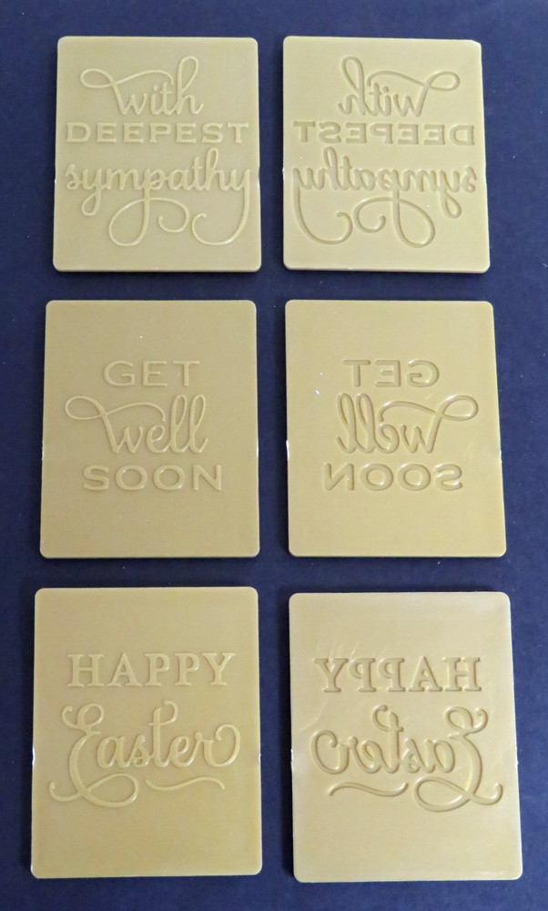 Anna Griffin MIX & MATCH EMBOSSING FOLDER SET with 12 Sentiment Inserts & 2 Dies