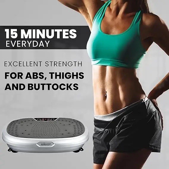 Eilison Vibration Platform Machine 5 Programs 99 Speeds Remote LCD 300 lbs Max