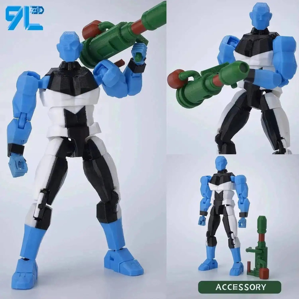 3D Printed Superhero Action Figures with Articulatable Limbs