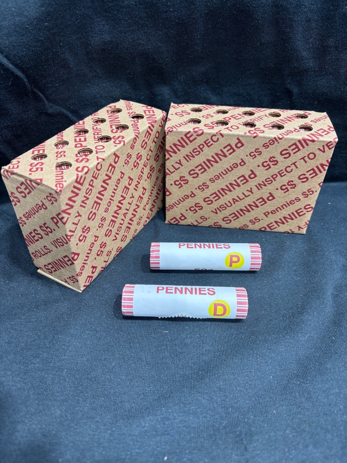 10 Roll set of Mint 2025 Pennies - 5 Denver and 5 Philadelphia - Free Shipping