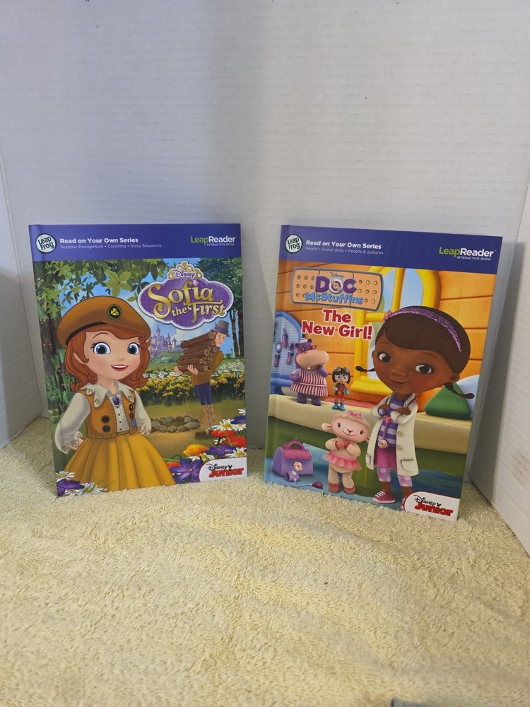 Leap Frog Leap Reader Disney Reader Books New Doc Mcstuffins & Sofia The First