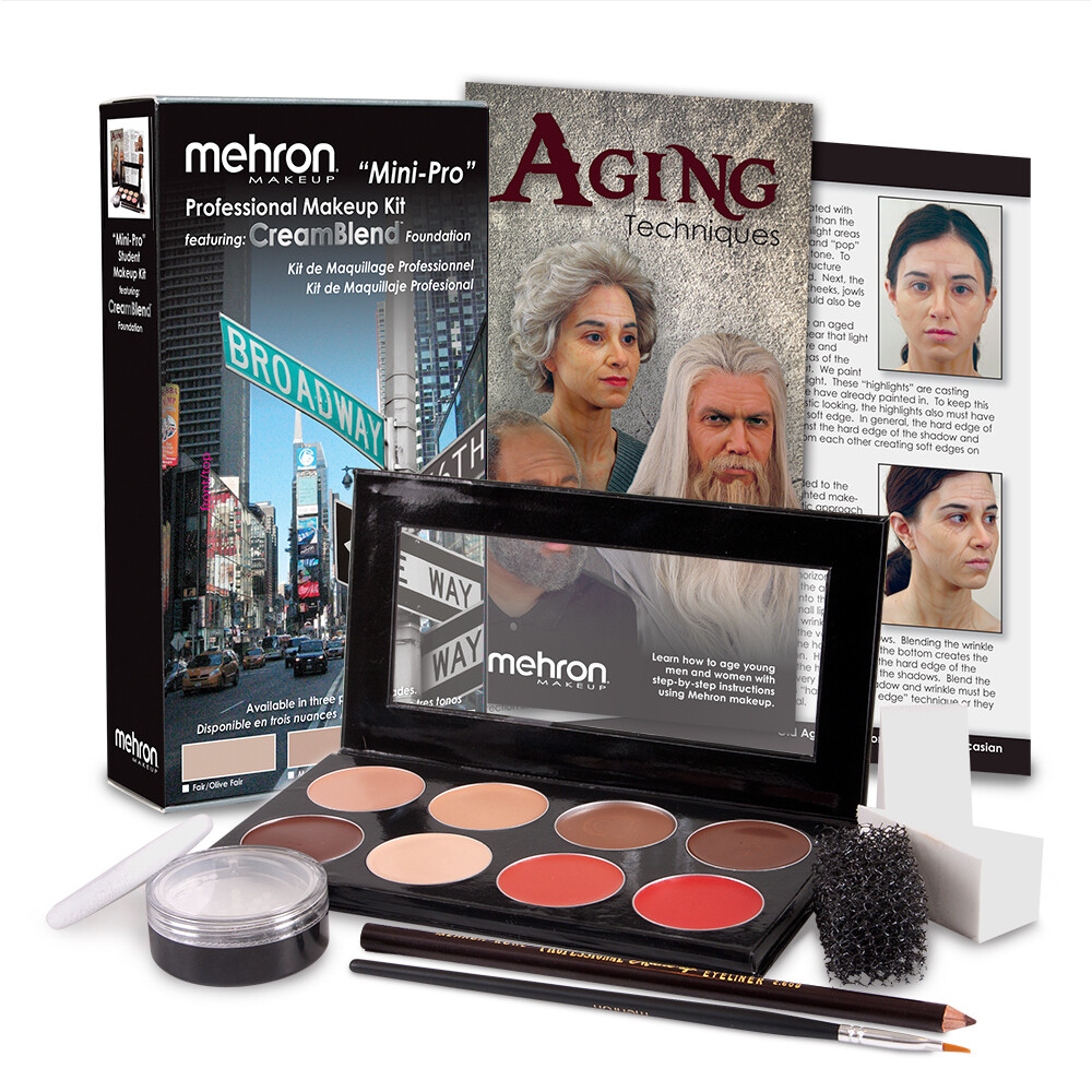Mehron Mini-Pro Professional Makeup Student Kit, 3 Shades Available