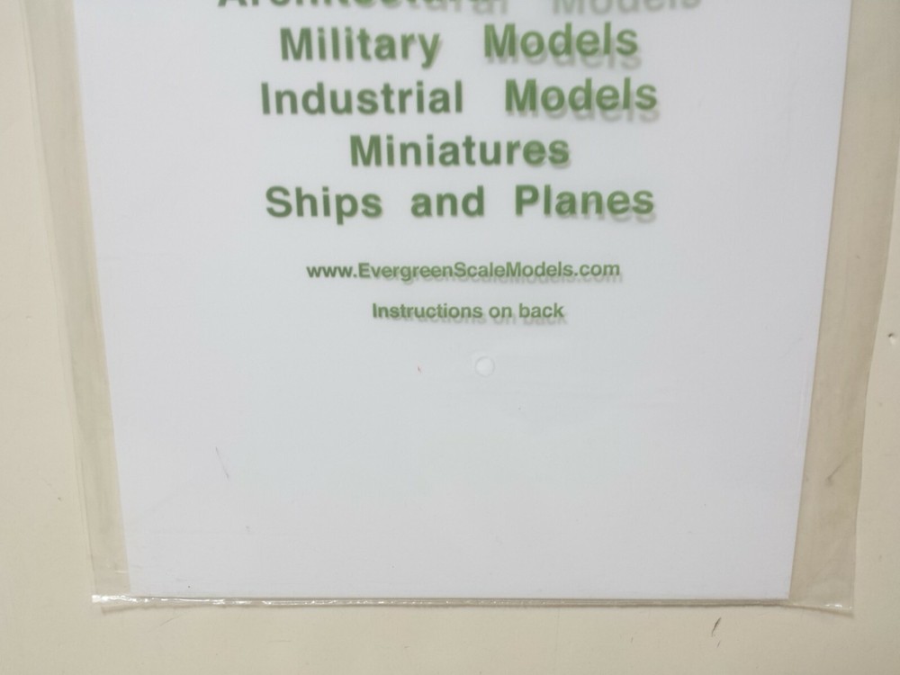 Evergreen Scale Models Plastic # 9005 -- Plain Clear Sheet 6" x 12" .005" Thick