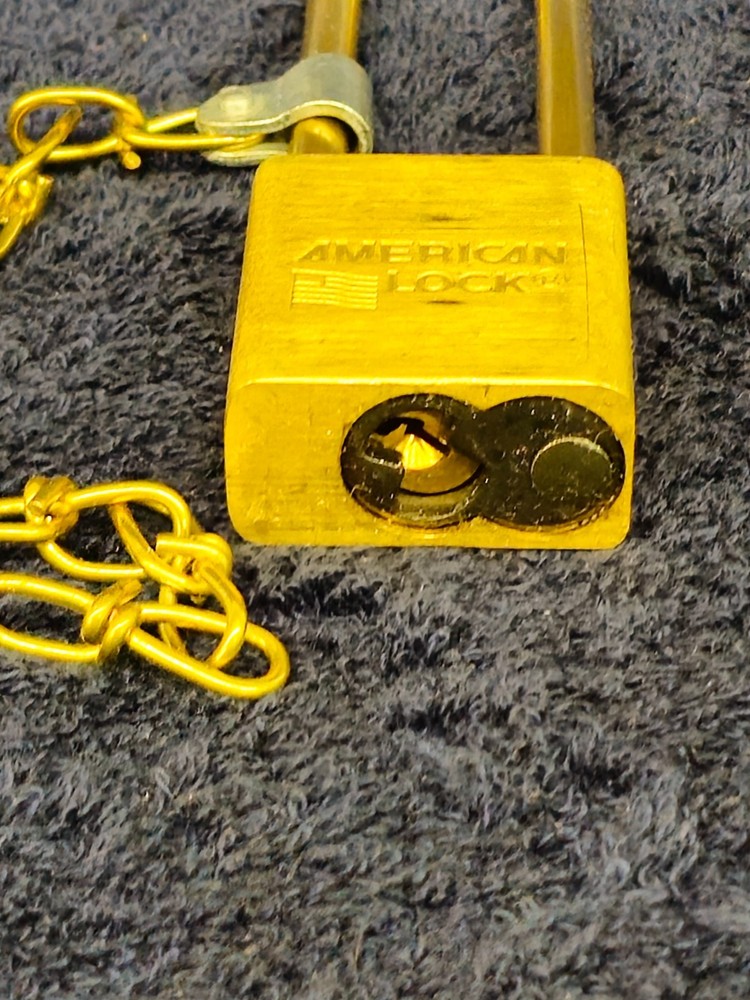 American Pad Lock Padlock Brass 3" US