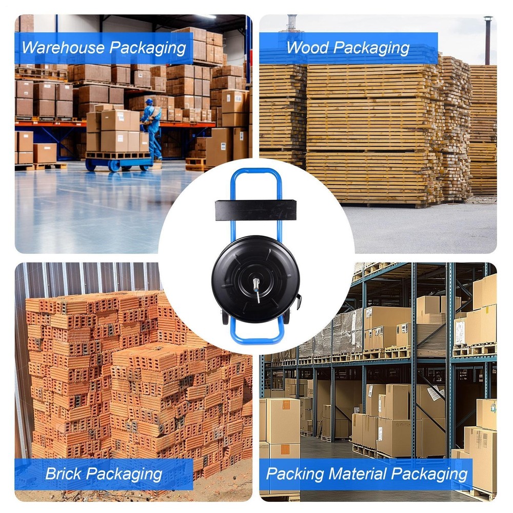 Strapping Cart for PET/PP Polyester Straps with Core