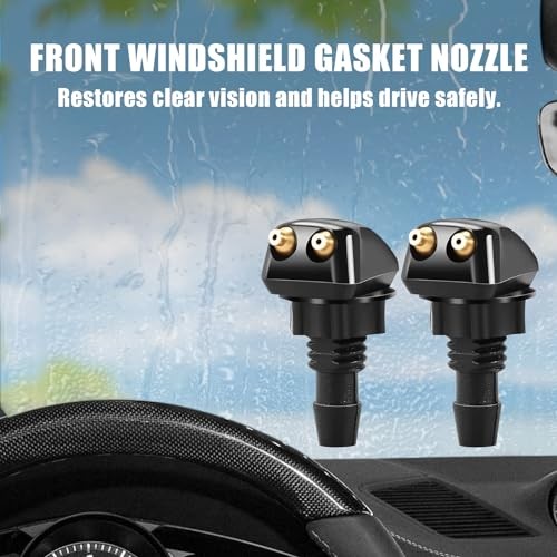 2 Pack Front Windshield 2 Pcs front windshield nozzles+11 Pcs accessories