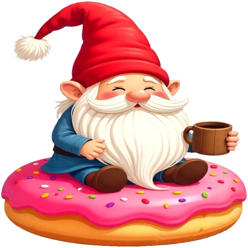 30 Custom Doughnut Gnome Personalized Address Labels