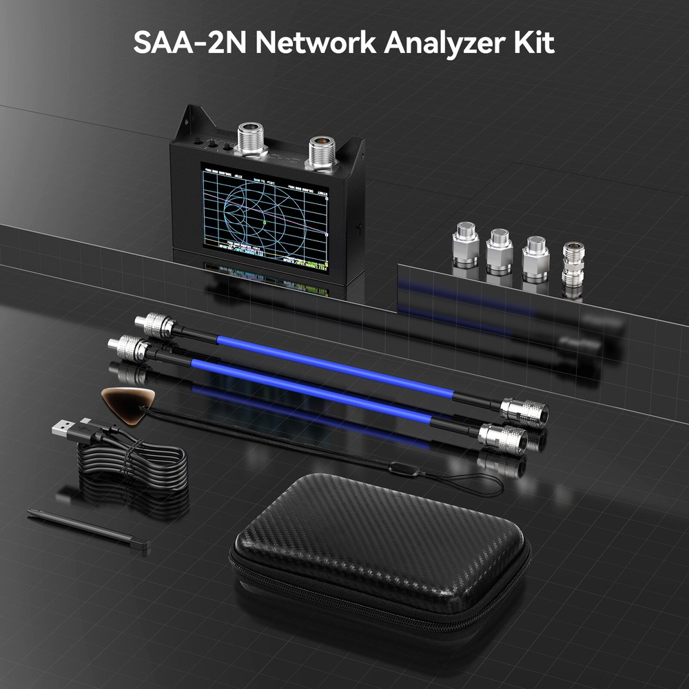 NanoVNA SAA-2N V2.2 Vector Network Analyzer, 50KHz-3GHz 4" VNA Antenna Analyzer