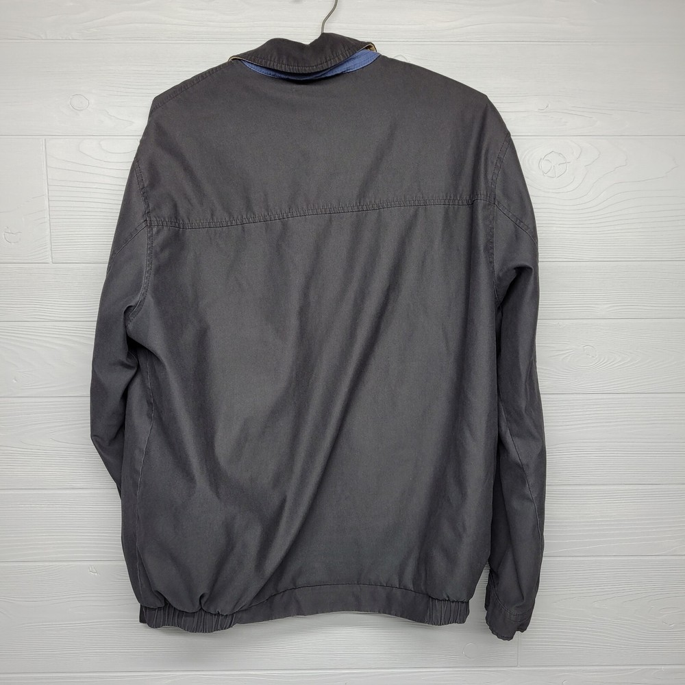 Peter Millar Black Full Zip Lightweight Golf Jacket Size Large Distressed