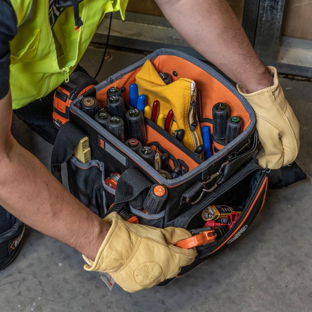 14 Tool Bag with Shoulder Strap Has 40 Pockets for Tool Storage