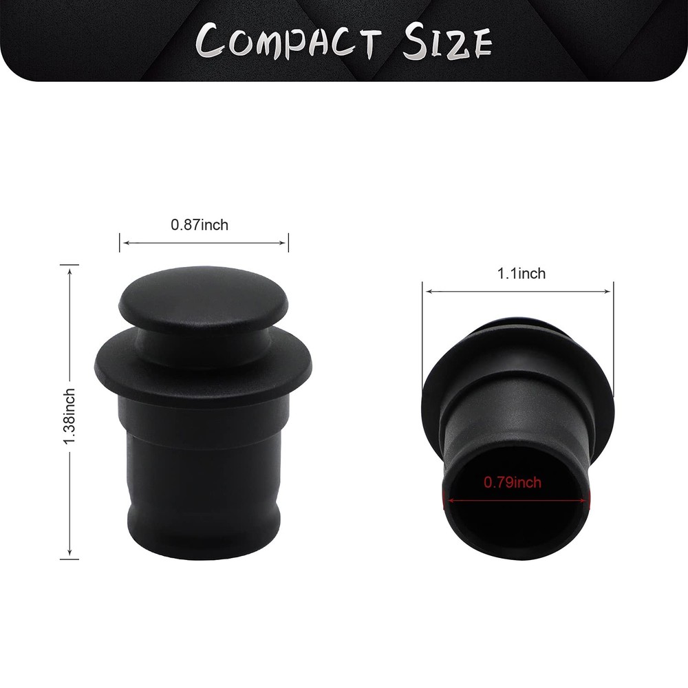 ZHSMS Universal Cigarette Lighter Cover Cap Waterproof Dustproof Black