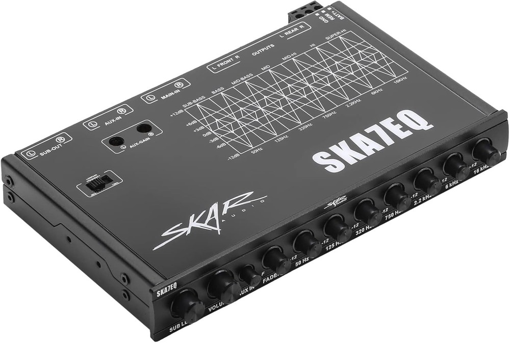 Compact 1/2 DIN 7-Band Pre-Amp Equalizer - Elevate Your Car Audio Experience