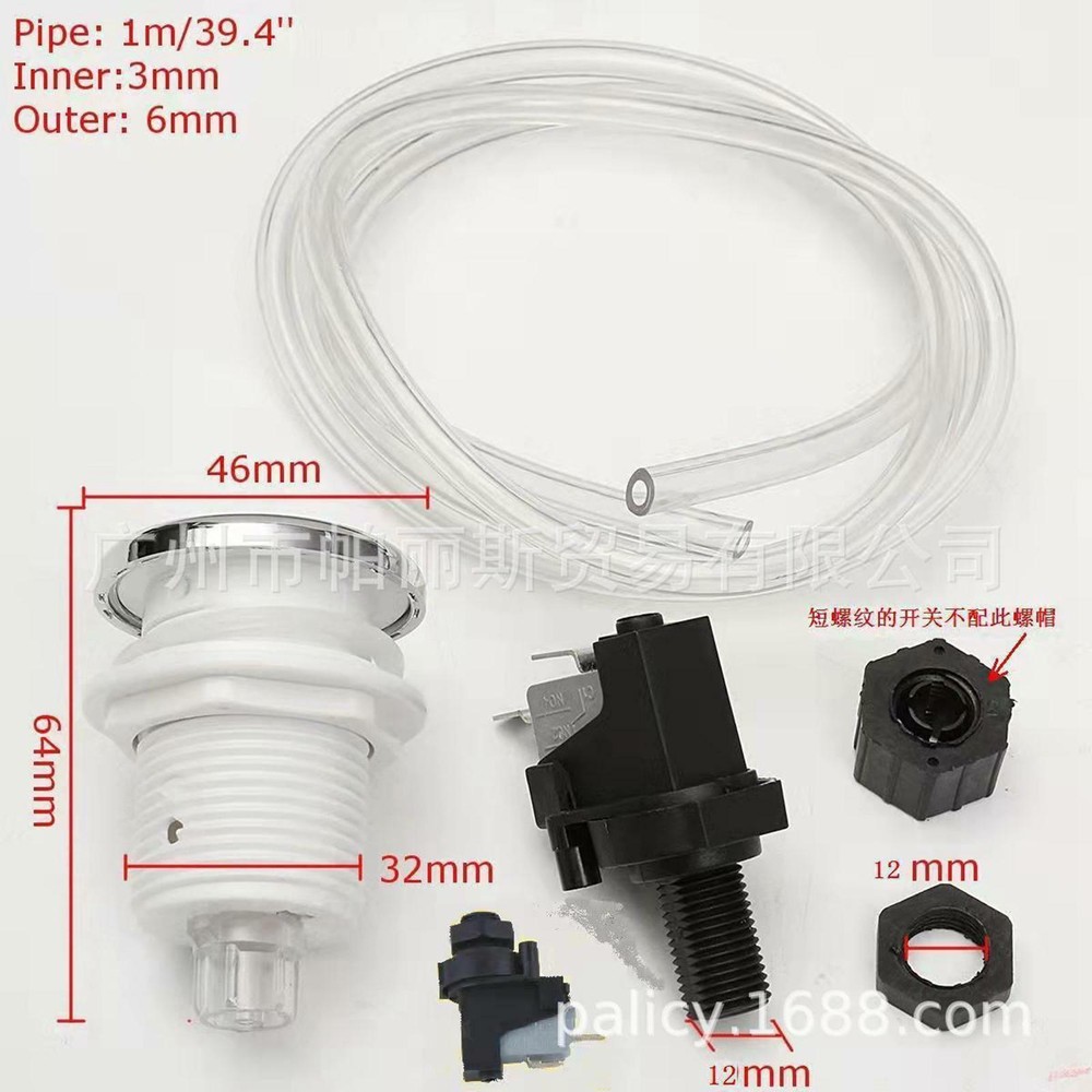 Air Pump Push Button Switch Jet Compatible Hose for Tub