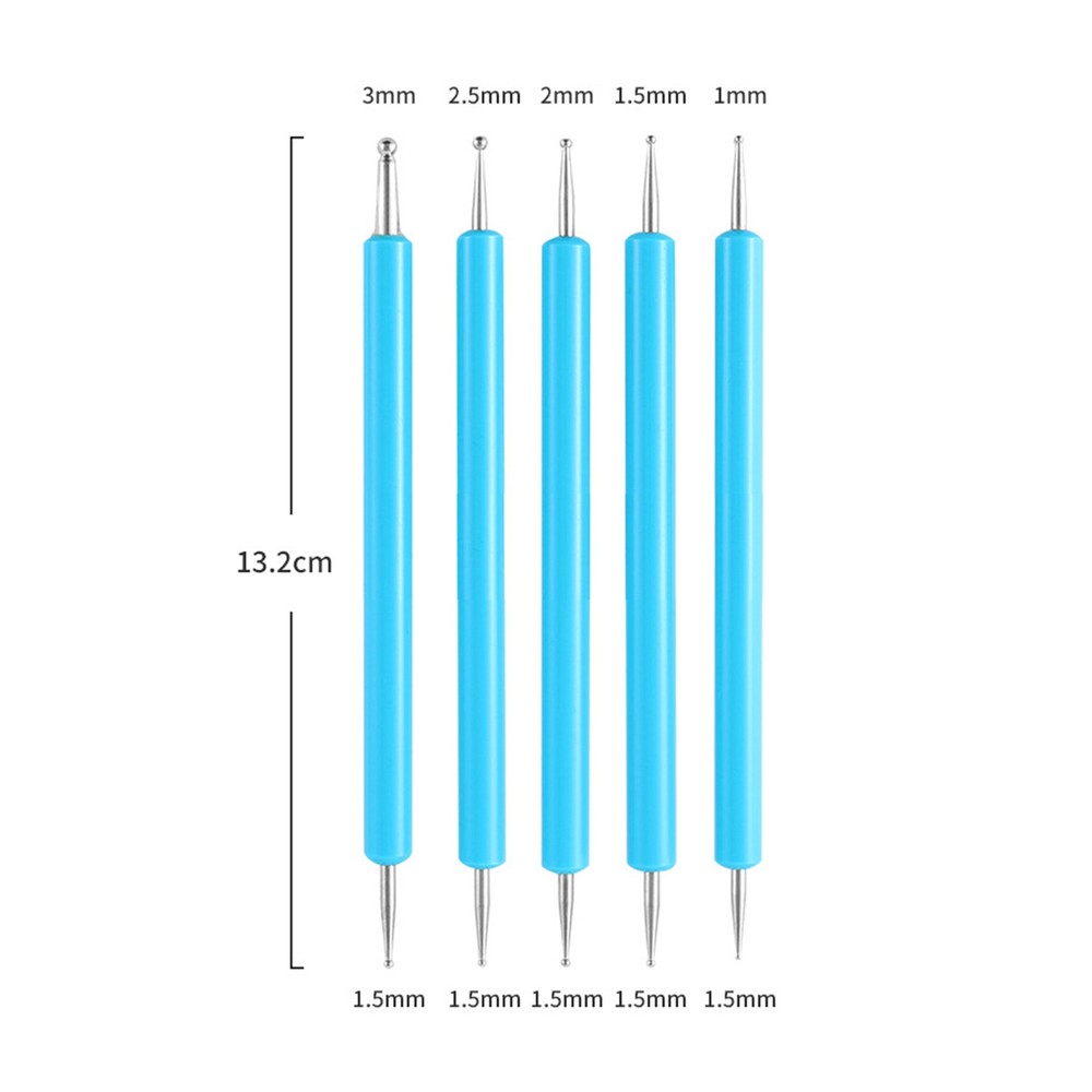5pcs Double Ended Dotting Tools Set Pattern Tracing Ball Stylus Pen For Mandala