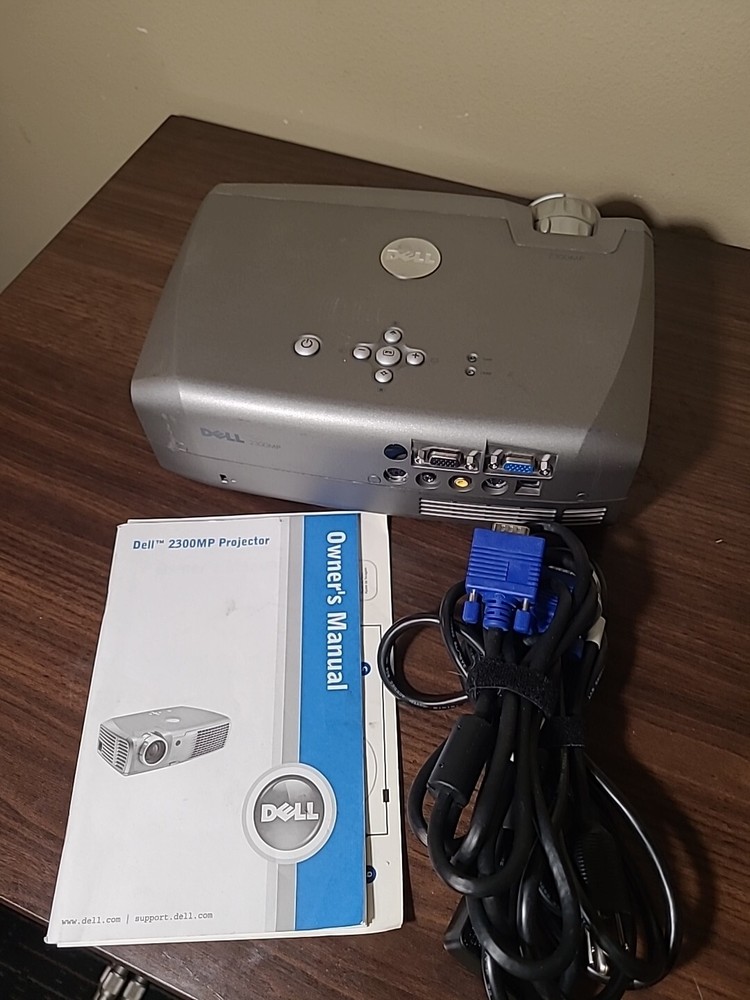 Dell 2300MP Projector, Manual, Cords - Tested Working